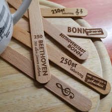 Waffel- & Eisstiele mit Gravur