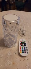 LED Tischlampe, Kristall Nachttischlampe, Farbwechsel, Dimmbare,