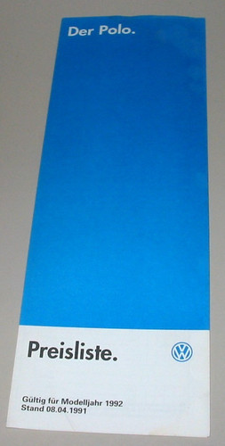 Prospekt preisliste polo ii - preisliste,