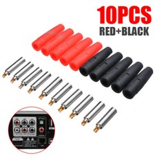 10x 4mm Kupfer Buchse Bananestecker Bananenbuchse Isolierter Stecker Adapter