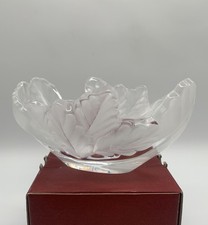 Lalique Glas Kristall COMPIEGNE Konfektschale Schale Bowl Eichenblatt Dekor