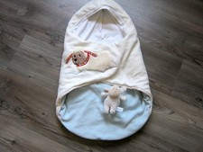 dicke, warme Baby-Einschlagdecke, Sterntaler + Plüsch-Schaf