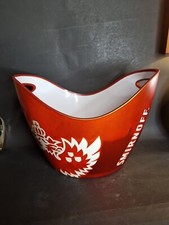 SMIRNOFF Flaschenkühler Eisbehälter Ice Bucket Eisbox Kunststoff rot oval,