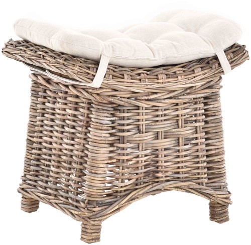 Rattan fußhocker geschwungene - rattan,