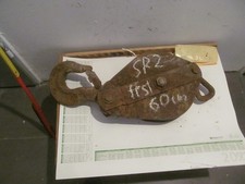 große Kran Haken Umlenkrolle mit 1 Rolle Flaschenzug Gesamtlänge ca60cm lang SR2