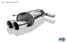 Fox Edelstahl Sportauspuff BMW 7er E65 735i 745i ab 2001 2x90mm doppelwandig