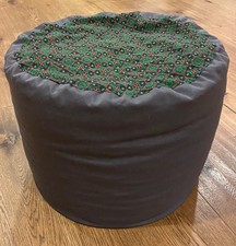 Yoga Sitzkissen rund mit Dinkelfüllung Reißverschluss 40 x 27 cm