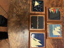 Kieler Woche Plaketten 1990 - 1994 auf Trägerbrettchen