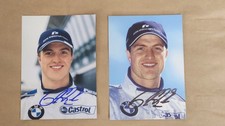 2 x Ralf Schumacher BMW Williams Formel 1 Team Autogrammkarte Original signiert