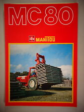 Prospekt + Typenblatt  Manitou MC 80 Gabelstapler „der große Manitou" 