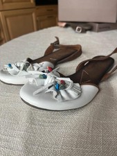 Sandalen Leder weiß Gr 37 neu