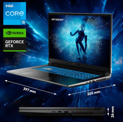 Erazer gaming laptop - 17,3, zoll