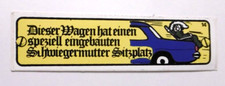 Aufkleber Dieser Wagen hat