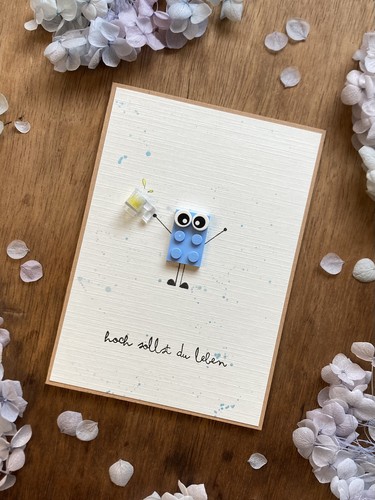 Lego karte handgemacht - karte,