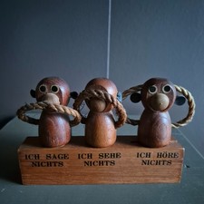 Mid Century-50er jahre- Bar -Set aus teak holz -die drei affen