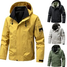 Herren Softshell Regen Hoodie Jacke Softshelljacke Funktionsjacke Mäntel Outdoor