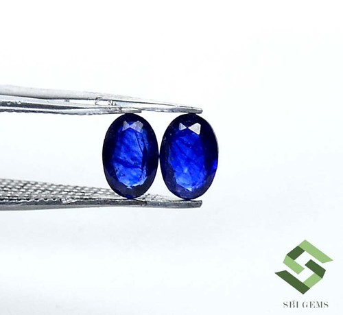 Natürlich blauer saphir oval - blauer,