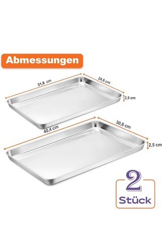 Backblech aus rostfreiem