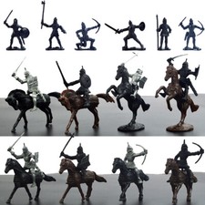28pcs Mittelalter Figuren Soldat Ritter Pferde Armee Spielzeug Set Infanterie
