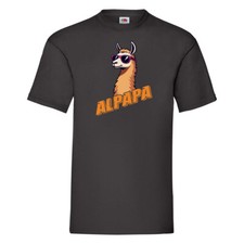Alpapa | Lama Vatertagsgeschenk | Vatertag v2 T-Shirt Schwarz