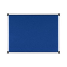 BI-OFFICE MAYA Filztafel Blau mit Aluminiumrahmen – 90x60 cm - Gut