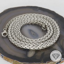 Wert 11.390,- Massive Zopf Kette 750 / 18 Karat Weiß Gold 73,5 cm xxyy