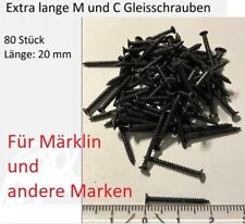 80 Stück 20 mm extra lang M und C-Gleis Schrauben ähnlich 7299 / 74990 Märklin .