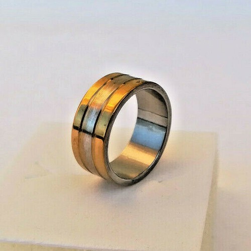 Edelstahl ring farbig - edelstahl-ring, 2-farbig