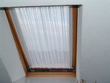 Weiß Scheibengardinen B 100cm Spanngardine H 110cm Dachfenster  Gardinen 