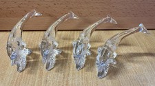 Nachtmann 4 Delfine Figuren aus Bleikristall Delfinschule