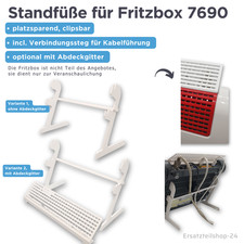 Ständer, Halter, clipsbare Standfüsse für FritzBox 7690 ,  alt. + Kabelhalter