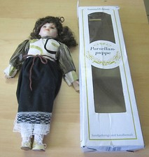 Sammelpuppe mit Porzellan Kopf-Handgefertigt+Handbemalt Höhe=40cm-SAMMEL EDITION