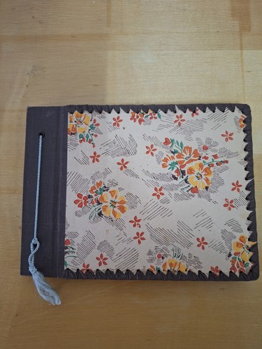 Altes fotoalbum blumen leer - altes,