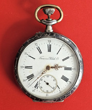 alte antike Tula Niel Taschenuhr Tavannes Breguet 800 Silber Cylindre 15 Rubis