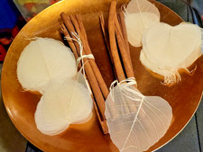 Weihnachten Deko Material, weiße Blätter, Zimtstangen DEKO! Blumengestecke,