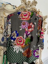 Etro Bluse weiß neuwertig aufwendiges Muster Gr 36 It 42