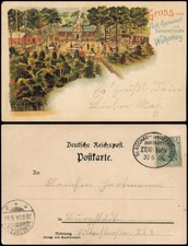 Litho AK Wolkenburg Limbach Oberfrohna Park Restaurant Sommerfrische 1904   B