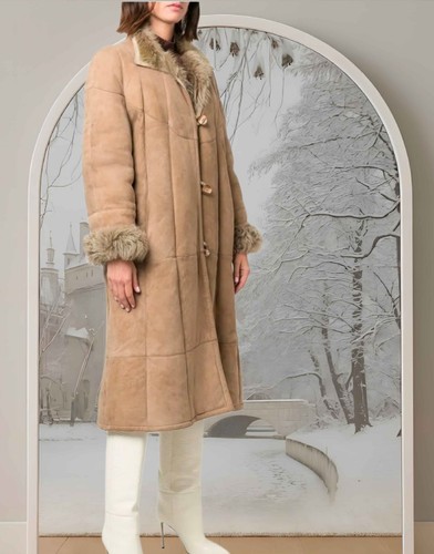 Ledermantel shearling lammfell - shearling,