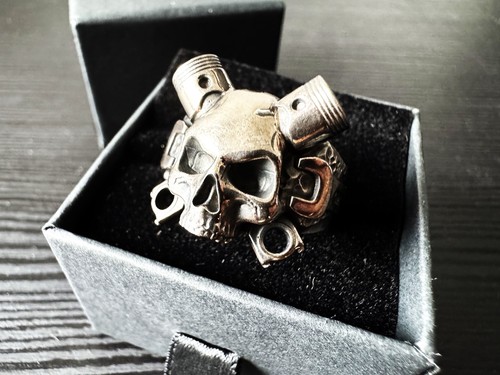 Totenkopf kolben biker ring - totenkopf-kolben,