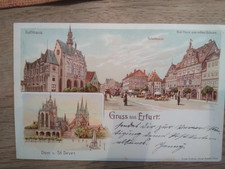 1899 Postkarte  aus Erfurt Rolandssäule