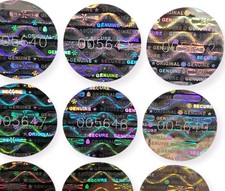 Hologramm Aufkleber 20mm mit laufender Nr. 3D Original Sicherheits Siegel Sealed