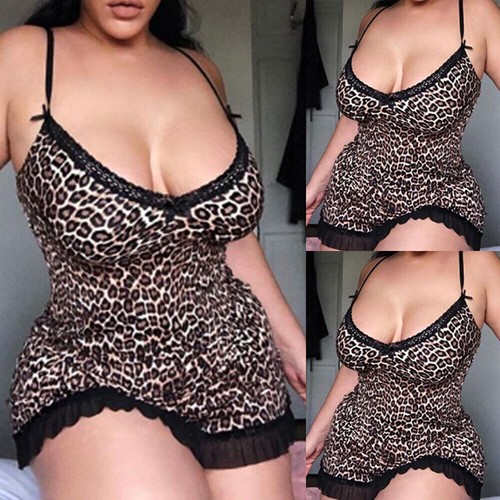 Damen leopard nachtkleid - damen,