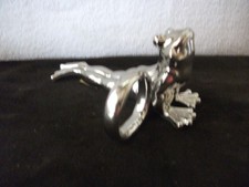 2 Serviettenhalter Porzellan Frosch silber