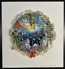 Charles Fazzino: original 3D SANTA CLAUS AROUND THE WORLD, handsigniert, Deluxe