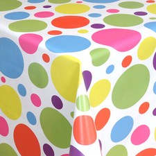 Wachstuch Tischdecke Meterware Punkte bunt 06021-00 eckig rund oval