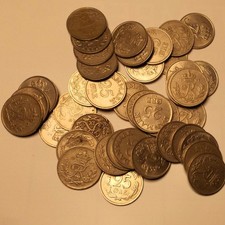 40 Dänische Münzen 25 Öre