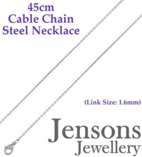 45 cm Edelstahl Zopfkette
