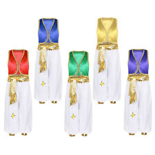 DE Jungen Karneval Cosplay Verkleiden Lose Arabischer Prinz Kostüm Front Öffnen