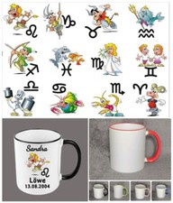schöne Tasse Becher inkl Druck Sternzeichen lustig Name personalisiert Geschenk 