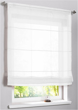Faltrollo Uni Voile Gr. 3 (H/B: 155/100 cm) Weiß Vorhang Rollo Gardine Neu